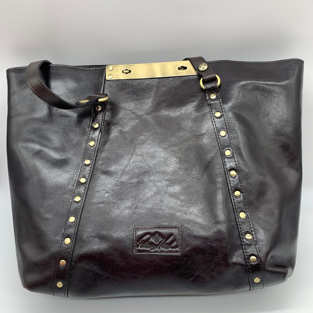 Patricia Nash Leather Tote Benvenuto Womens Large Handbags Chocolate Color